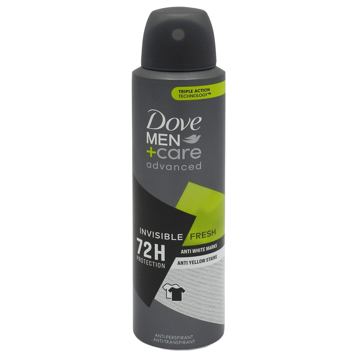 Antiperspirant deodorant Dove Men Advanced Care Invisible Fresh 150 ml, spray protecție 48h, vedere frontală
