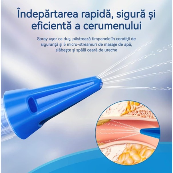 Dispozitiv de Curatare Urechi, Vivimall, pentru Indepartare Ceara, Accesorii Incluse, din ABS+PC, Verde - vivimall.ro