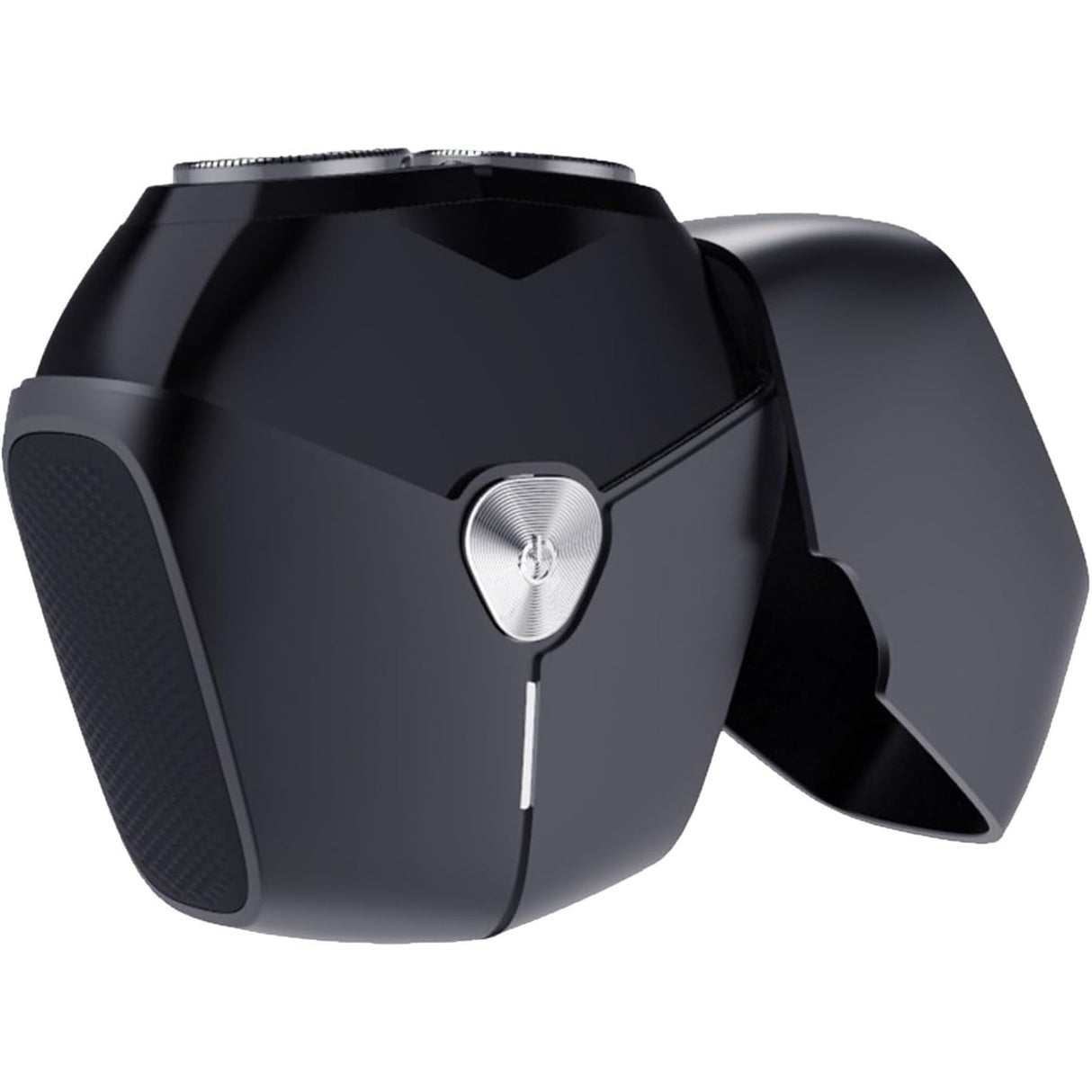 Aparat de Ras Portabil, Vivimall, 8W, Autonomie 60 min, Incarcare Cablu Type C Inclus, Periuta de Curatare, Husa, Reincarcabil, 7.3x7.5x3.3 cm, Negru