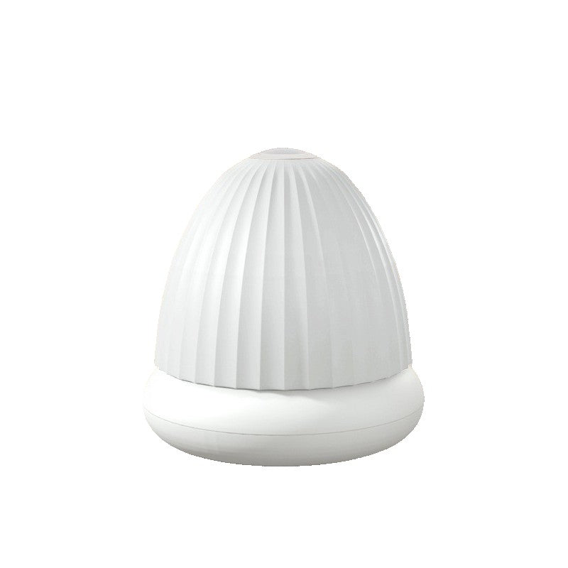 Aparat de scame 2 în 1 alb cu lampă de veghe integrată, vedere frontală, încărcare Tip C, 9x10 cm