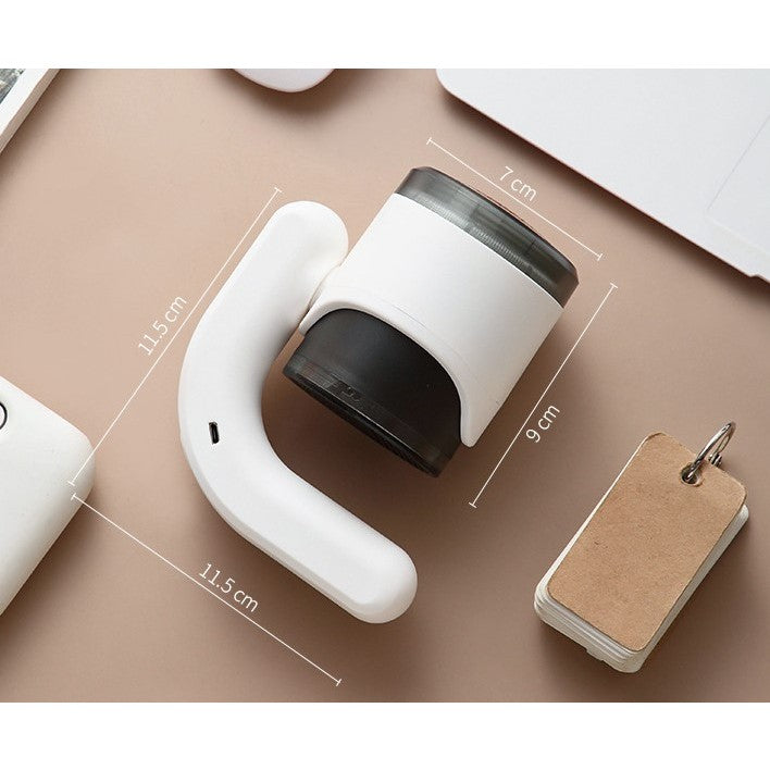 Aparat Pentru Curatat Scame, Par Si Praf, Flippy, cu LED, Pentru Diferite Tipuri De Material, Cu Lame Din Otel Inoxidabil, Compartiment de Depozitare, Maner Reglabil, 11x10.5x8.7 cm, Alb