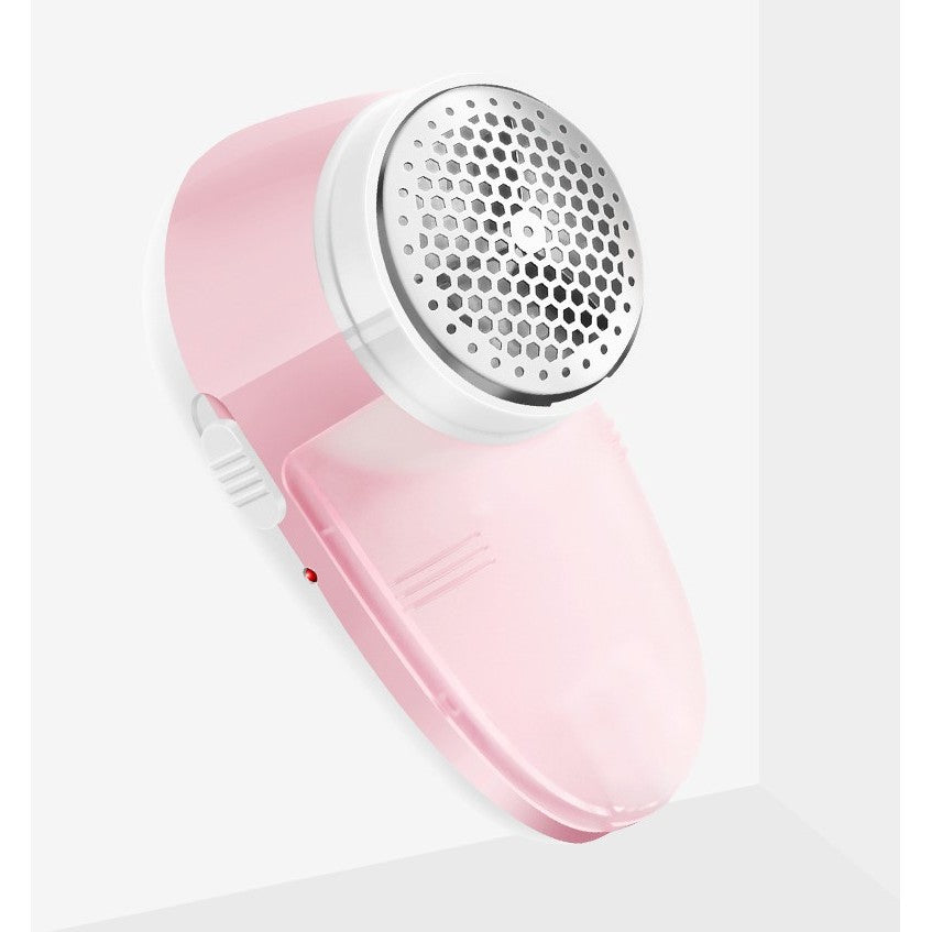 Aparat Pentru Curatat Scame, Par Si Praf, Vivimall, Pentru Diferite Tipuri De Material, Cu Lame Din Otel Inoxidabil, Incarcare Prin USB Type-C, Cu Perie De Curatare si Cablu USB Incluse, 13x7 cm, Roz - vivimall.ro