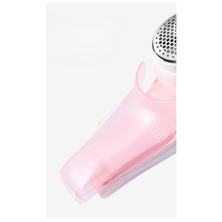 Aparat Pentru Curatat Scame, Par Si Praf, Vivimall, Pentru Diferite Tipuri De Material, Cu Lame Din Otel Inoxidabil, Incarcare Prin USB Type-C, Cu Perie De Curatare si Cablu USB Incluse, 13.5x9 cm, Roz - vivimall.ro