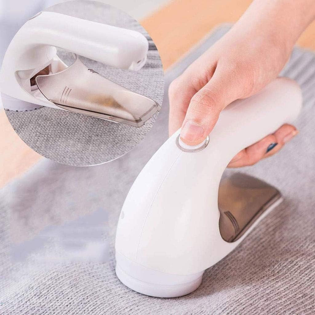 Aparat Pentru Curatat Scame, Par Si Praf, Vivimall, Trimmer pentru Diferite Tipuri De Material, Cu Lame Din Otel Inoxidabil, Maner Ergonomic, Incarcare Prin USB, 15x6x9 cm, Alb - vivimall.ro