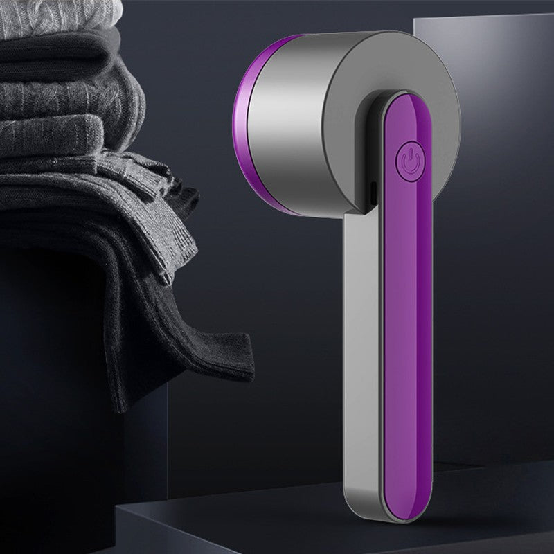 Aparat Pentru Curatat Scame, Par Si Praf, Flippy, Trimmer pentru Diferite Tipuri De Material, Cu Lame Din Otel Inoxidabil, Maner Ergonomic, Incarcare Prin USB, Negru Mov