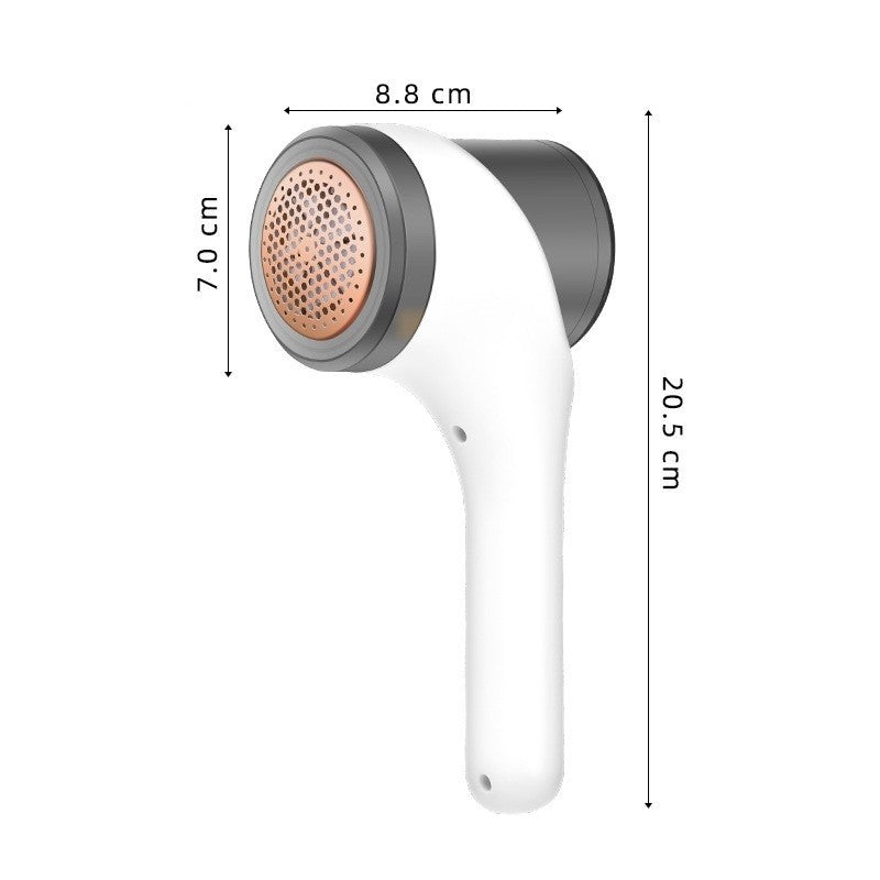 Aparat Scame si Par Haine, Flippy, Electric, USB inclus, Periuta Curatare, pentru Diferite Tesaturi, 3 Trepte, 20.5 x 8.8 x 7 cm, Alb