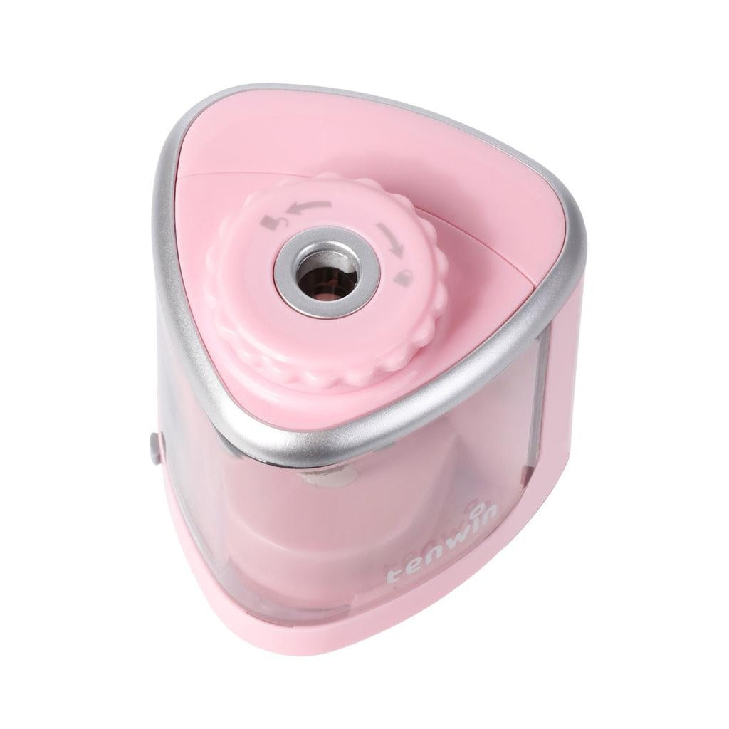 Ascutitoare Electrica Semi-Automata, Vivimall, din Plastic, Baterii 2 x AA (neincluse), 6.5 x 6.5 x 7.5 cm, Roz - vivimall.ro