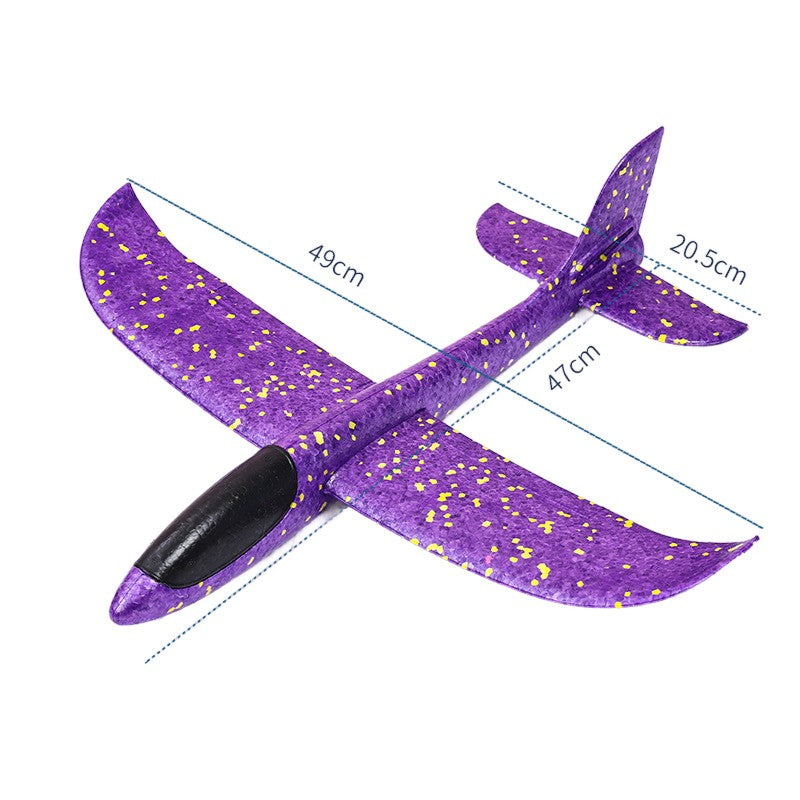 Avion Planor, Vivimall, Simplu, din Poliester, 48 cm, Violet - vivimall.ro