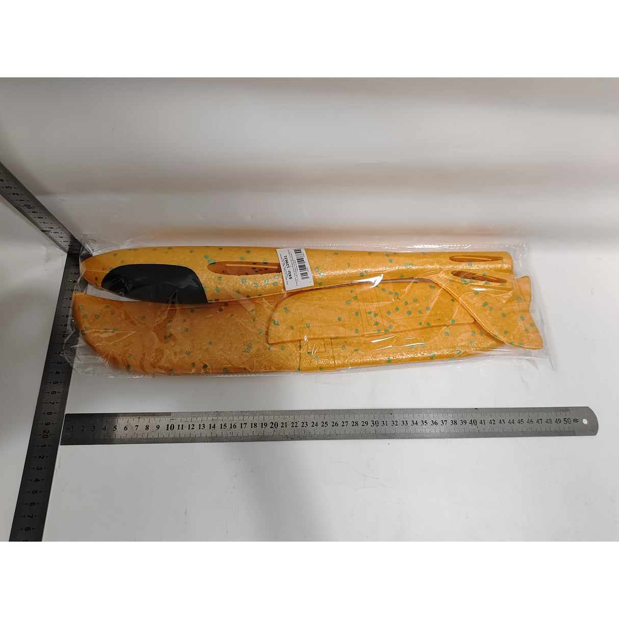 Avion Planor, in punga, Vivimall, din Polistiren, Lungime 47 cm, Portocaliu - vivimall.ro