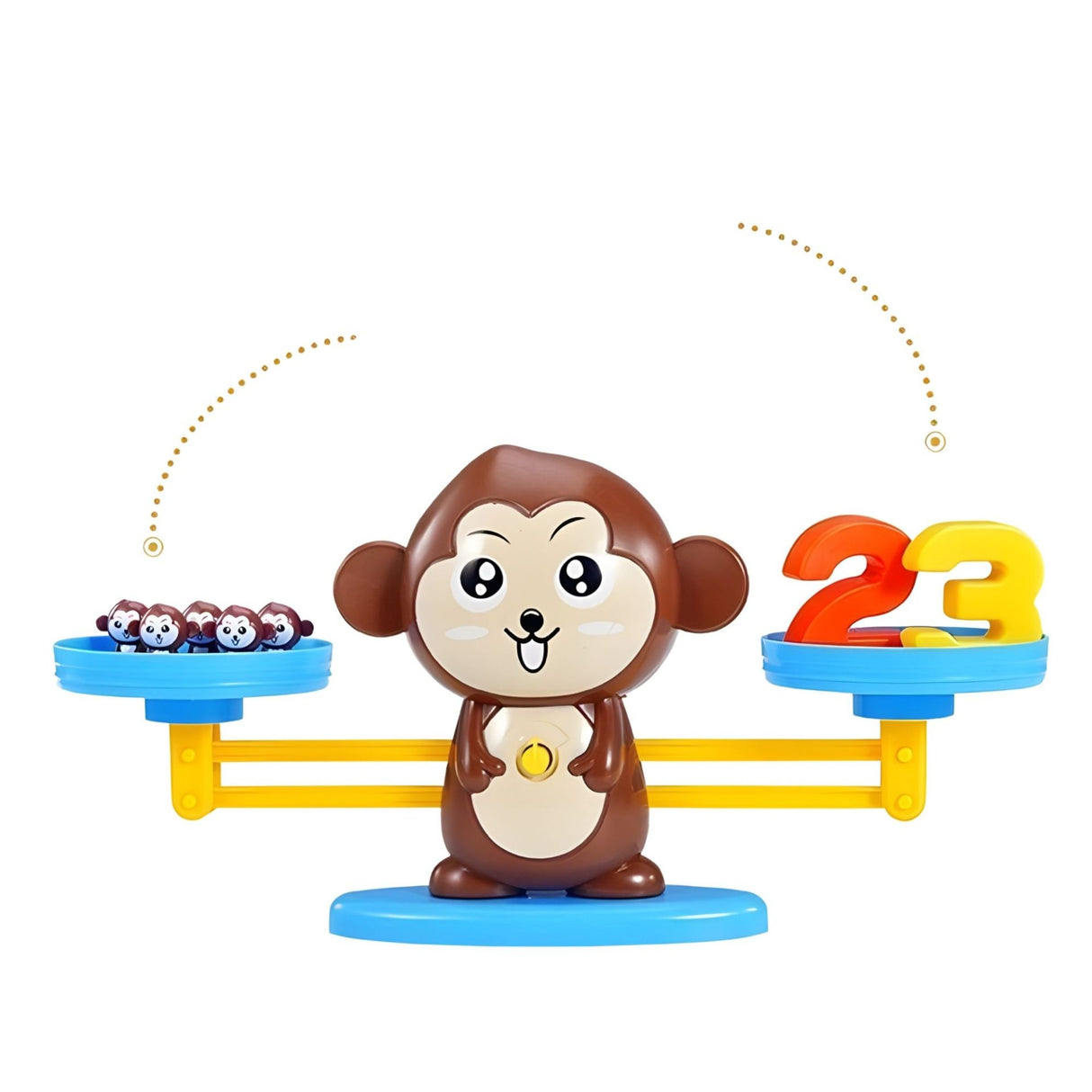 Jucarie Educativa Montessori, Flippy, Joc Interactiv Educational pentru Dezvoltare Logica si Numerare, Model Maimuta Inteligenta, 3 ani+, Maro/Multicolor - vivimall.ro