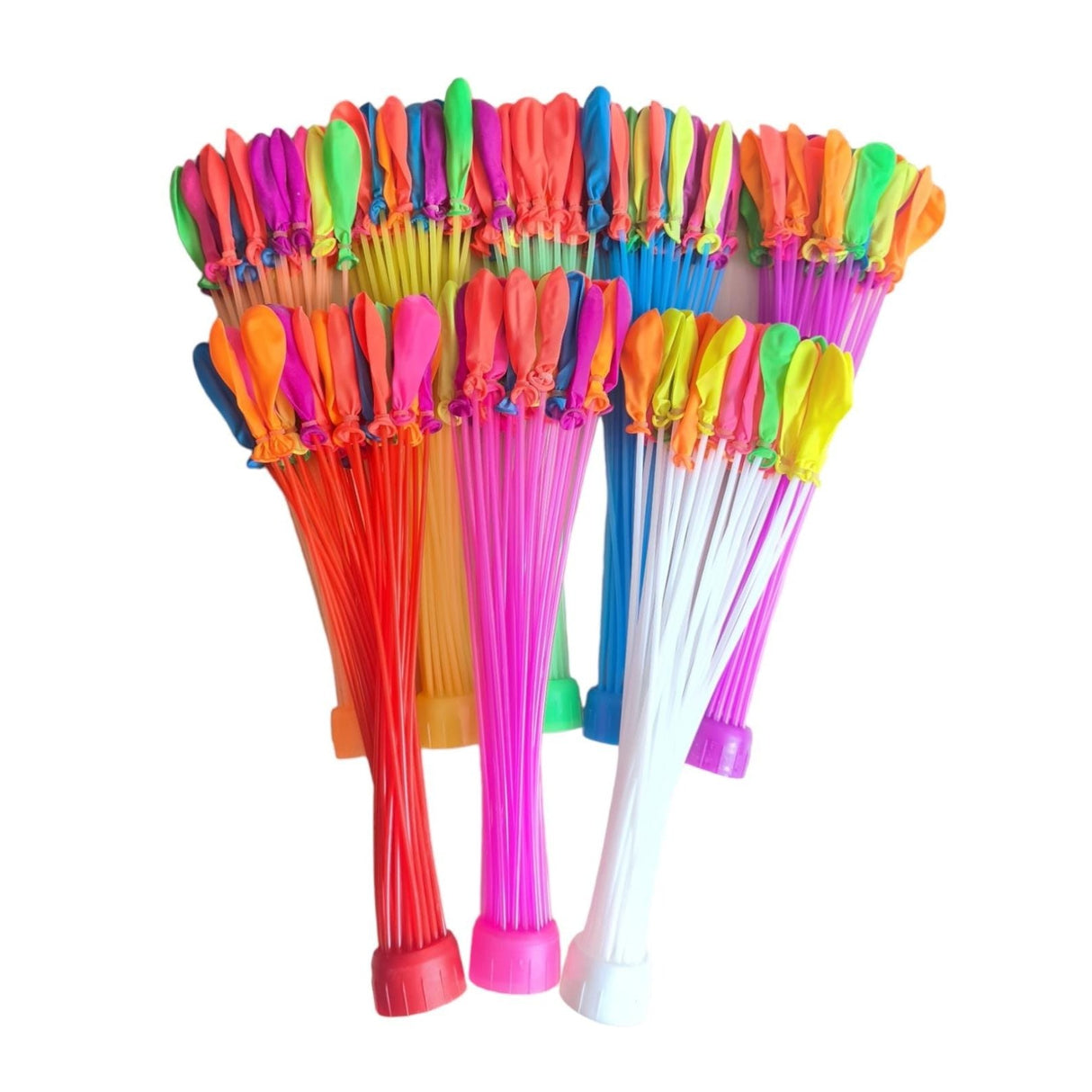 Set 111 baloane Aqua Party din latex multicolor, diametru 10 cm, vedere de ansamblu ambalaj
