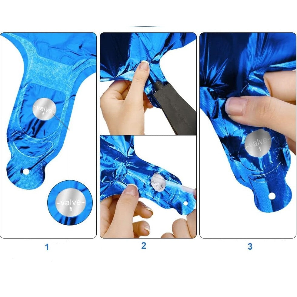 Balon din Folie Vivimall, Cifra 1, 81 cm, Pentru Aer sau Heliu, Bulk, Albastru - vivimall.ro