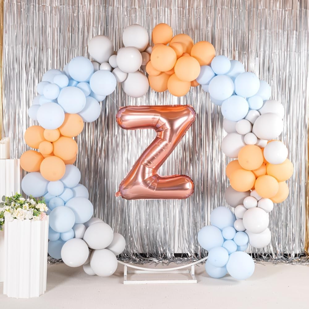 Balon Folie Metalizata Litera Z, Vivimall, 100 cm, Umflati cu Heliu sau Aer, Ambalaj Individual, Pai inclus, Rose Gold - vivimall.ro