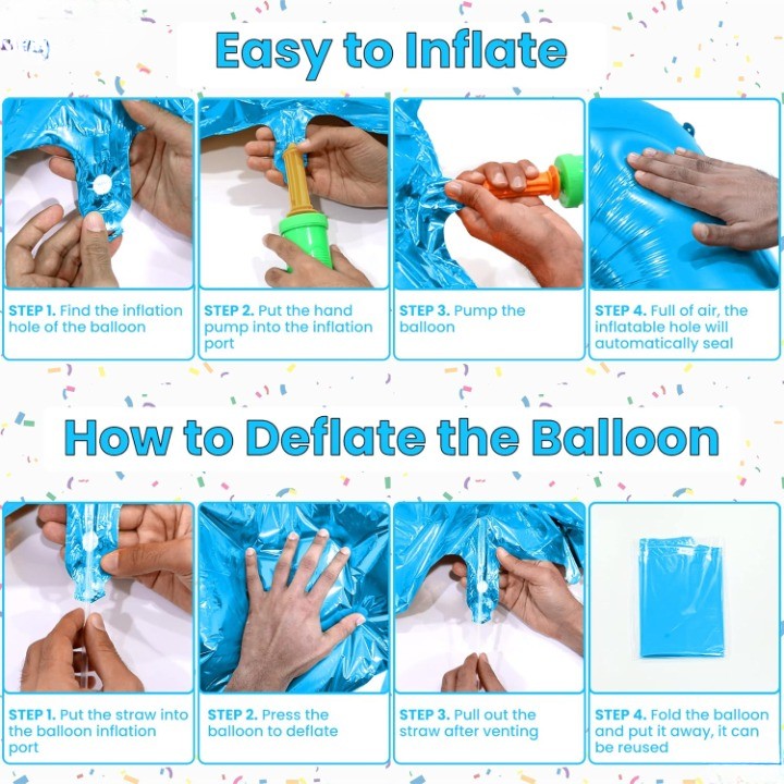 Balon din Folie Metalizata Vivimall, Figurina Cifra, Tema Aniversare 80 cm, Ambalaj Individual, Pai inclus, Umflare cu Aer sau Heliu, Albastru, Cifra 6 - vivimall.ro