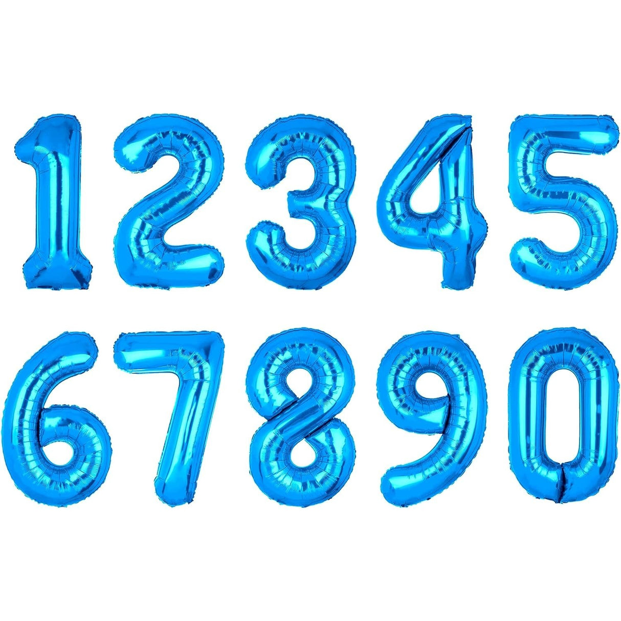 Balon din Folie Metalizata, Vivimall, Figurina Cifra, Tema Aniversare 80 cm, Ambalaj Individual, Pai inclus, Umflare cu Aer sau Heliu, Albastru, Cifra 9 - vivimall.ro