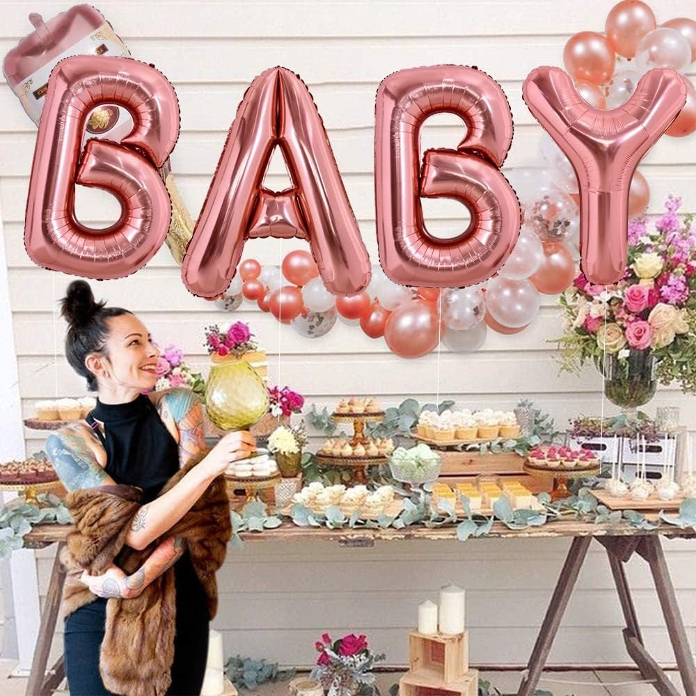 Balon Folie Metalizata Litera B, Vivimall, 100 cm, Umflati cu Heliu sau Aer, Ambalaj Individual, Pai inclus, Rose Gold - vivimall.ro