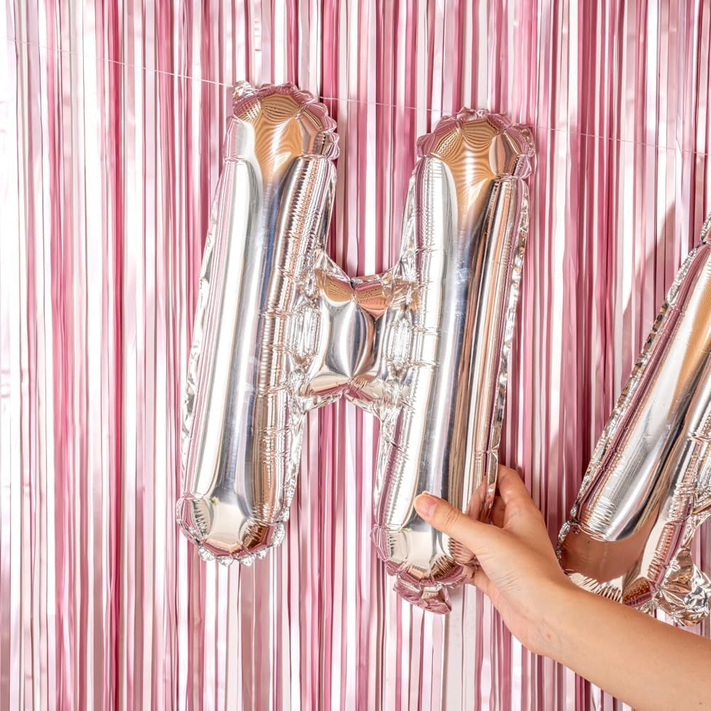 Balon Folie Metalizata Litera H, Vivimall, 80 cm, Umflati cu Heliu sau Aer, Ambalaj Individual, Pai inclus, Argintiu - vivimall.ro