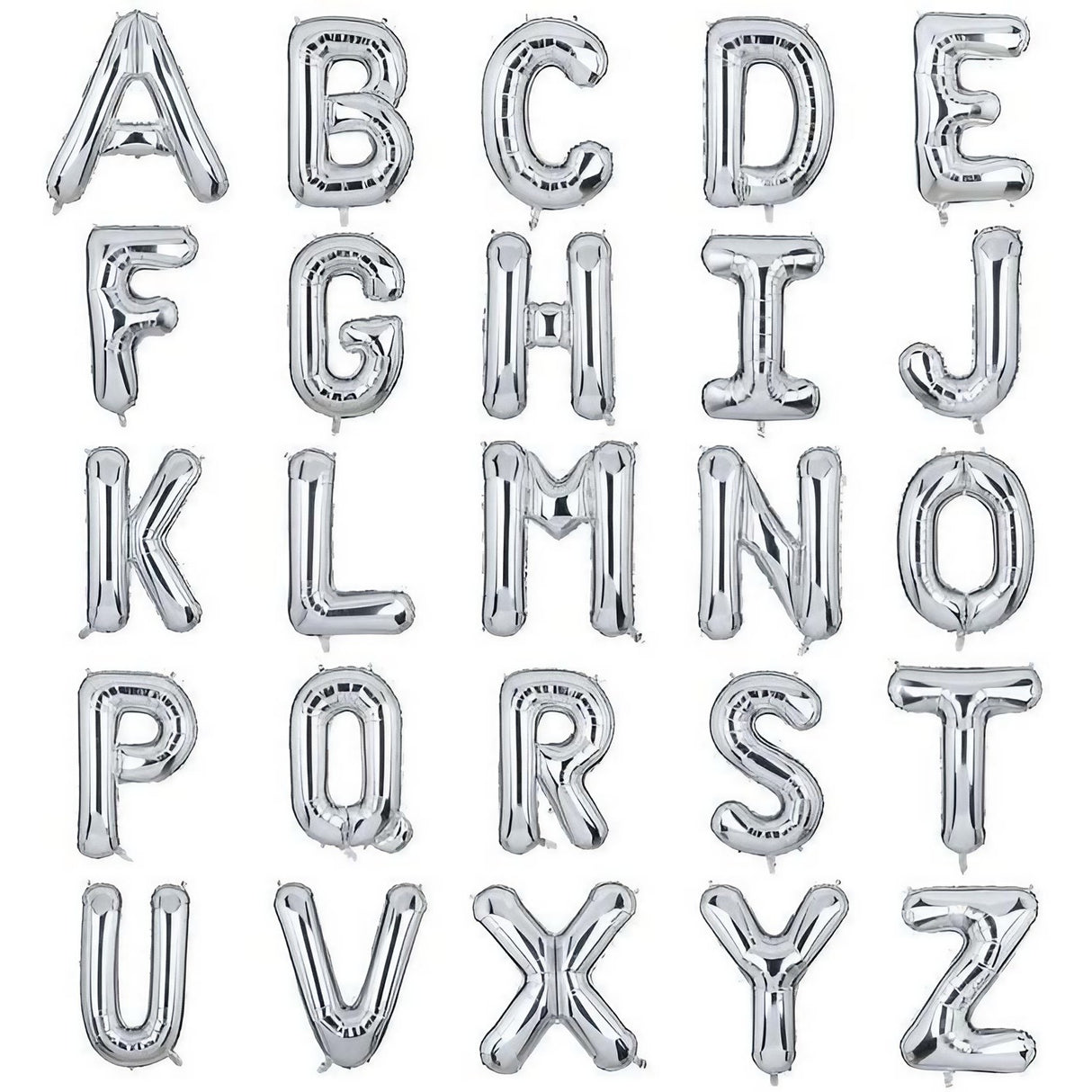 Balon Folie Metalizata Litera O, Vivimall, 80 cm, Umflati cu Heliu sau Aer, Ambalaj Individual, Pai inclus, Argintiu - vivimall.ro
