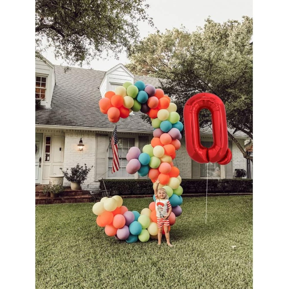 Balon Folie Metalizata Litera Q, Vivimall, 40 cm, Umflati cu Heliu sau Aer, Ambalaj Individual, Pai inclus, Rosu - vivimall.ro