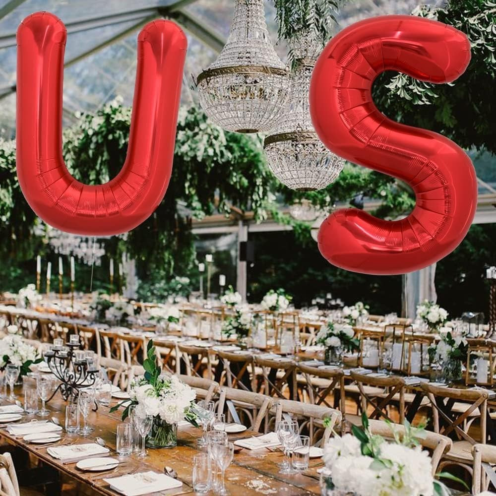 Balon Folie Metalizata Litera S, Vivimall, 40 cm, Umflati cu Heliu sau Aer, Ambalaj Individual, Pai inclus, Rosu - vivimall.ro