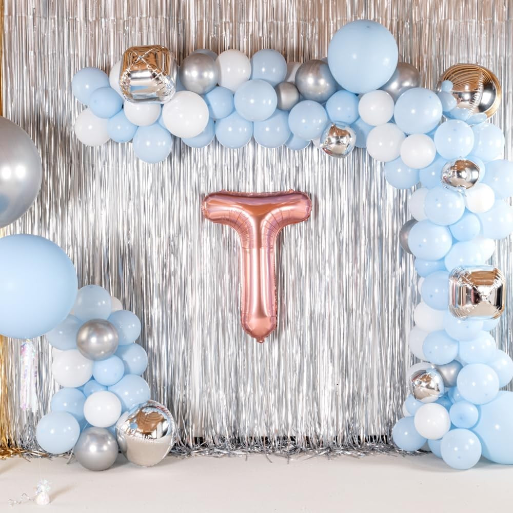 Balon Folie Metalizata Litera T, Vivimall, 100 cm, Umflati cu Heliu sau Aer, Ambalaj Individual, Pai inclus, Rose Gold - vivimall.ro