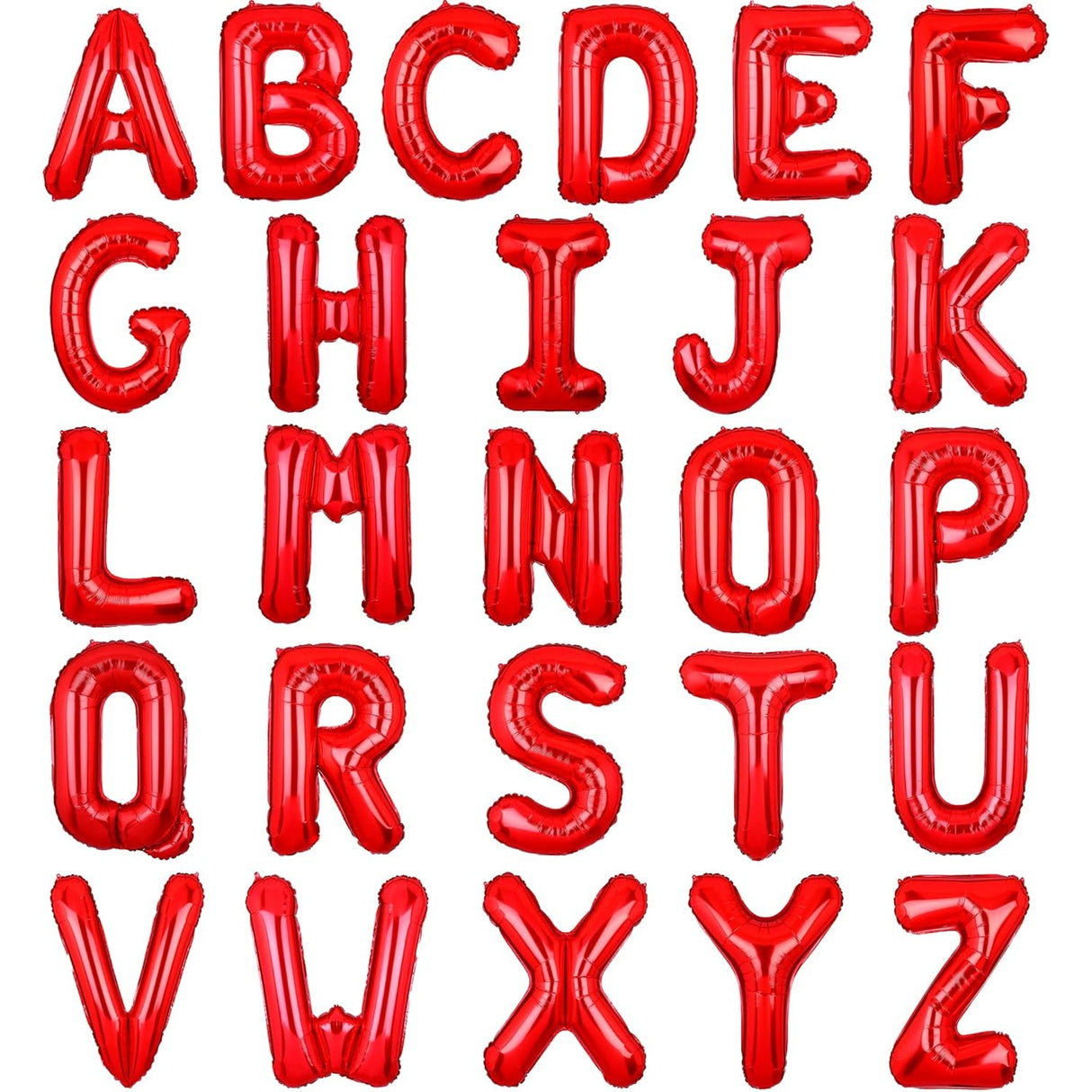 Balon Folie Metalizata Litera W, Vivimall, 40 cm, Umflati cu Heliu sau Aer, Ambalaj Individual, Pai inclus, Rosu - vivimall.ro