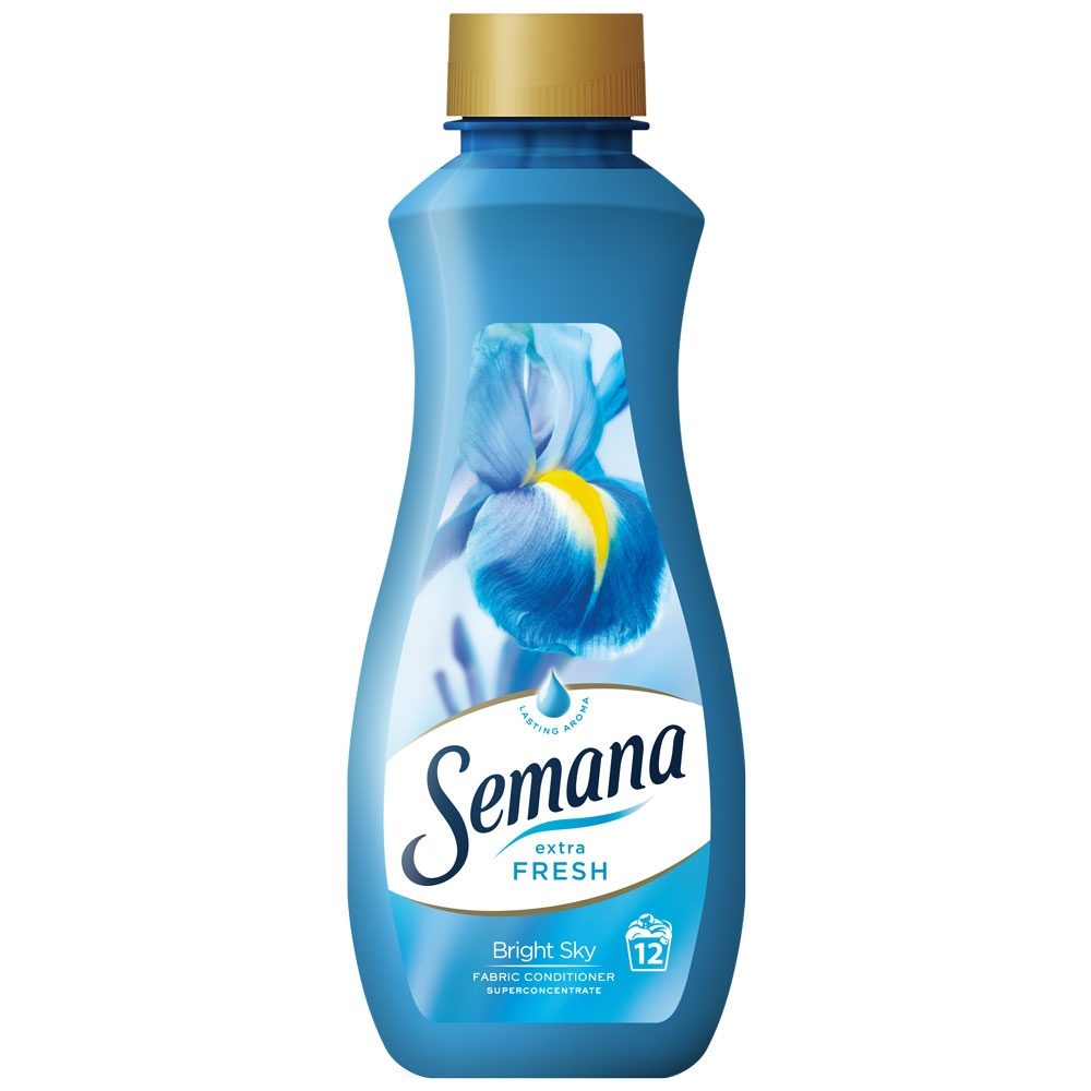 Balsam de rufe Semana Extra Fresh Bright Sky 250 ml, flacon alb-verde, vedere frontală cu etichetă