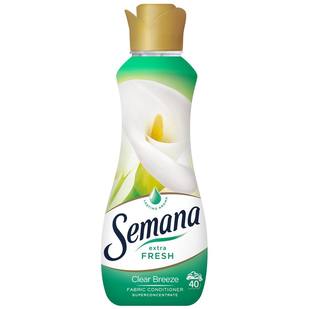Balsam de rufe Semana Extra Fresh Clear Breeze, flacon 800 ml pentru 40 de spălări, vedere frontală