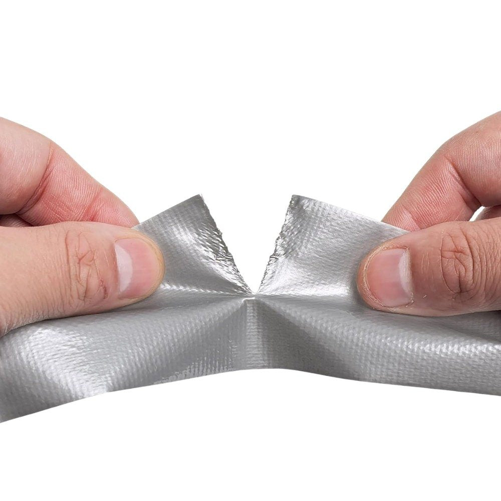 Ambalaj rolă bandă adezivă din aluminiu Flippy, specificații tehnice vizibile pe etichetă