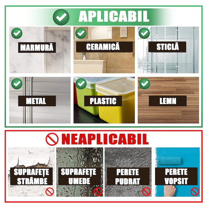 Banda Dublu Adeziva, Vivimall, Transparenta, Rezistenta la Apa, Reutilizabila, Tehnologie Nano, 50mm x 1mm x 5m, Fara Urme - vivimall.ro