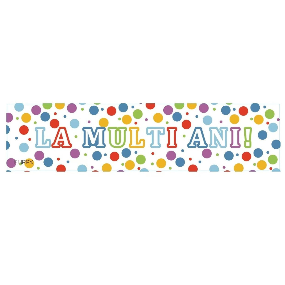 Banner Aniversar, Vivimall, Colectie LA MULTI ANI, 98 x 24 cm, Multicolor - vivimall.ro