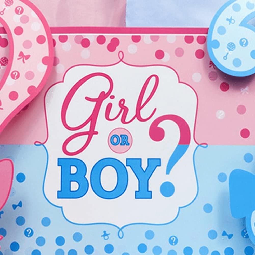 Banner pentru Petrecere, Vivimall, Model Girl or Boy, Tematica Gender Reveal, 150 x 100 cm, Albastru Roz - vivimall.ro