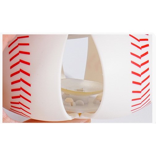 Minge UFO baseball Flippy cu deformare, diametru 8 cm, 3 ani +, lumini LED interactiva, minge magică OZN zburator, minge zburătoare, Alb - vivimall.ro