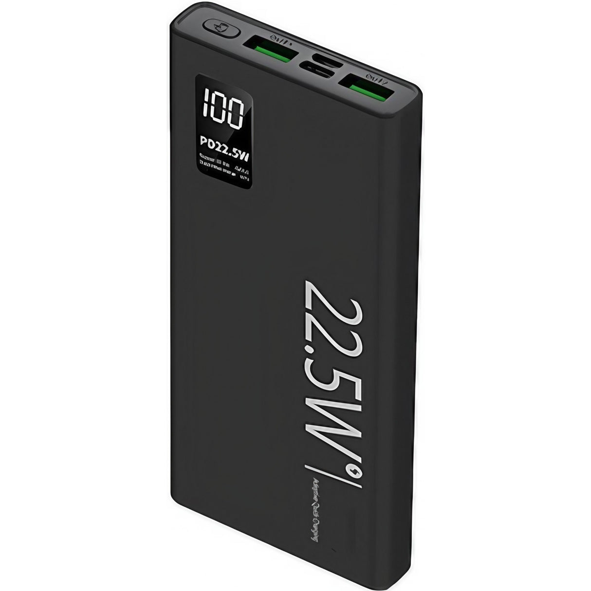 Baterie Externa Powerbank, Vivimall, Ultra-Subtire cu Ecran Digital, Compatibilitate Universala, TYPE-C si USB x2, 20000 mAh, Power Delivery 22.5W, 144x66x26 mm, Negru - vivimall.ro