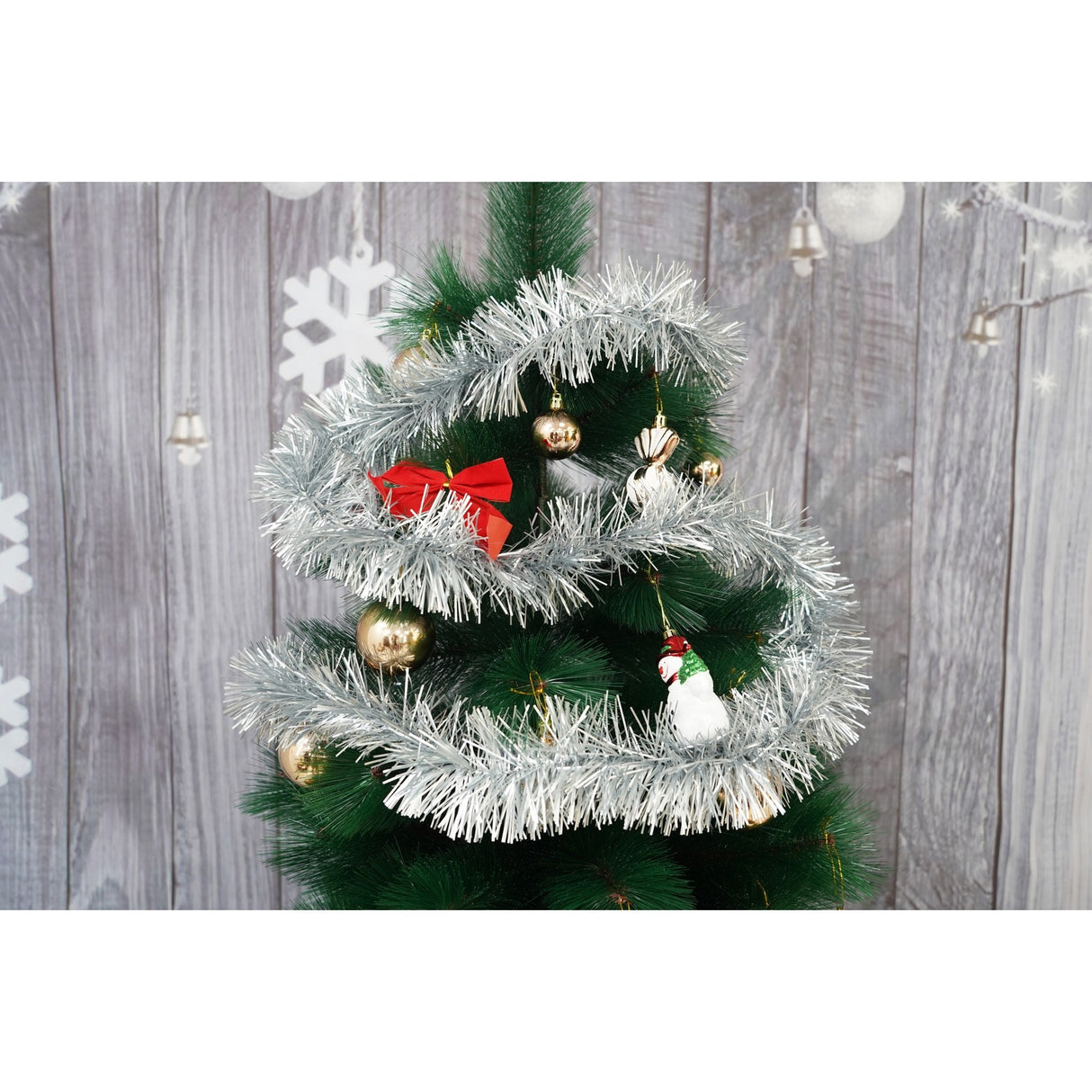 Beteala Craciun, Flippy, argintiu, marimea: 2 m x 9 cm material:folie PVC, interior/exterior - vivimall.ro