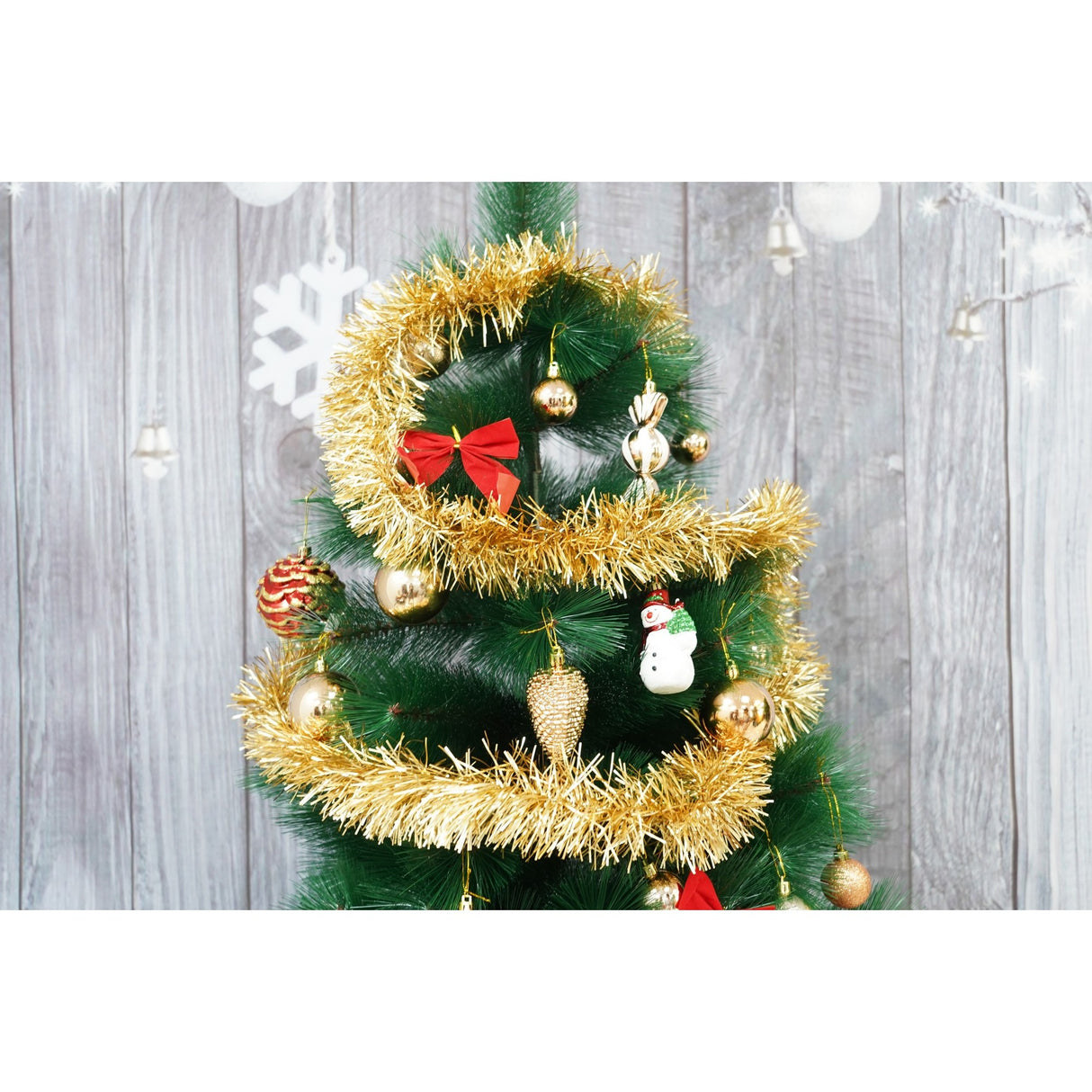 Beteala Craciun, Flippy, auriu, marimea: 2 m x 9 cm material:folie PVC, interior/exterior - vivimall.ro