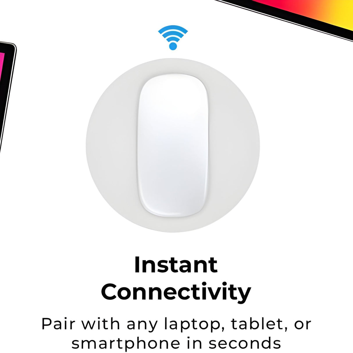 Mouse Wireless cu Gesturi, FLIPPY, Bluetooth + 2.4GHz, Reincarcabil USB, Ultra Subtire, 1600 DPI, Silentios, Design Elegant si Compact, Compatibil cu Laptop/PC, Telefon si Tableta, Ideal pentru Birou si Calatorii, Alb - vivimall.ro