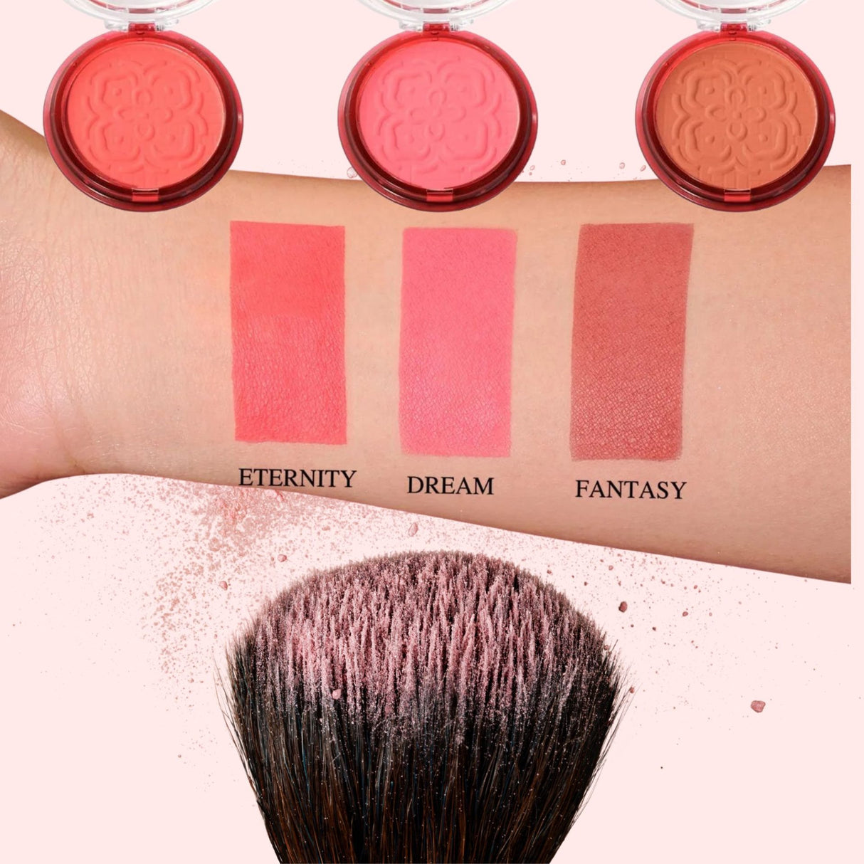 Fard de Obraz, Kevin&Coco, Blush Compact, Textura Fina, Pentru Toate Tipurile de Ten , 9.3 g, 7.5 x 7.5 x 2.1 cm, Model Dream, Roz/Pudrat - vivimall.ro