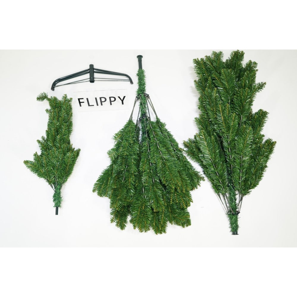 Brad artificial de Craciun, clasic, pentru interior/exterior, inaltime 180 cm, diametru 105 cm, 649 ramuri, Vivimall, verde, suport metalic inclus - vivimall.ro