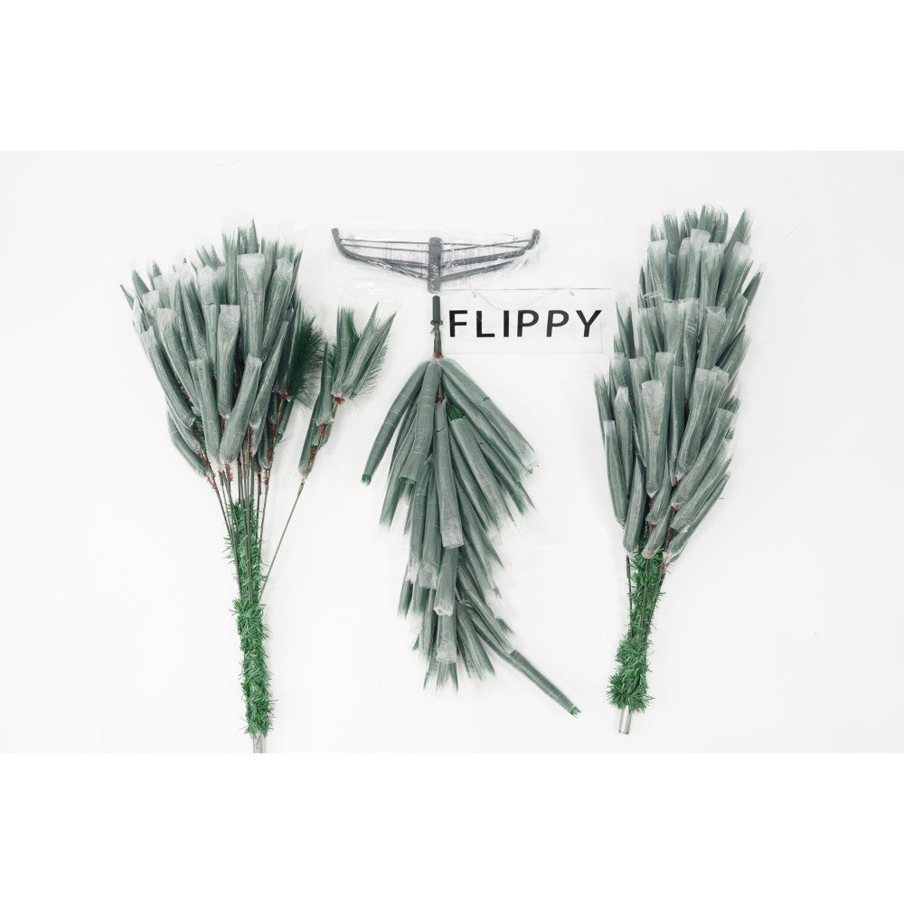 Brad artificial de Craciun tip pin, clasic, pentru interior/exterior, inaltime 180 cm, Vivimall, verde, suport metalic inclus - vivimall.ro