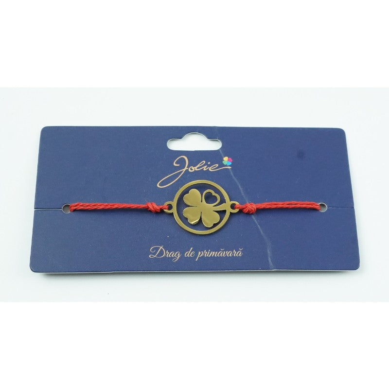 Bratara Aurie Inox M6 Trifoi Mare - vivimall.ro