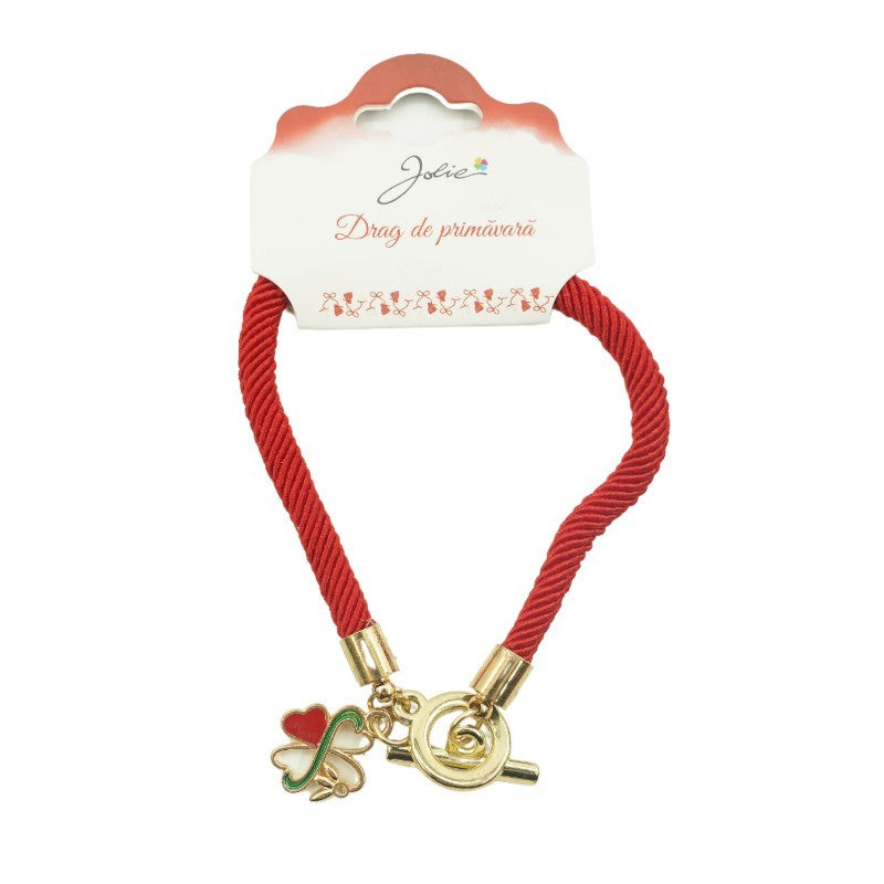 Martisor Bratara Aurie Jolie V9 Trifoi - vivimall.ro