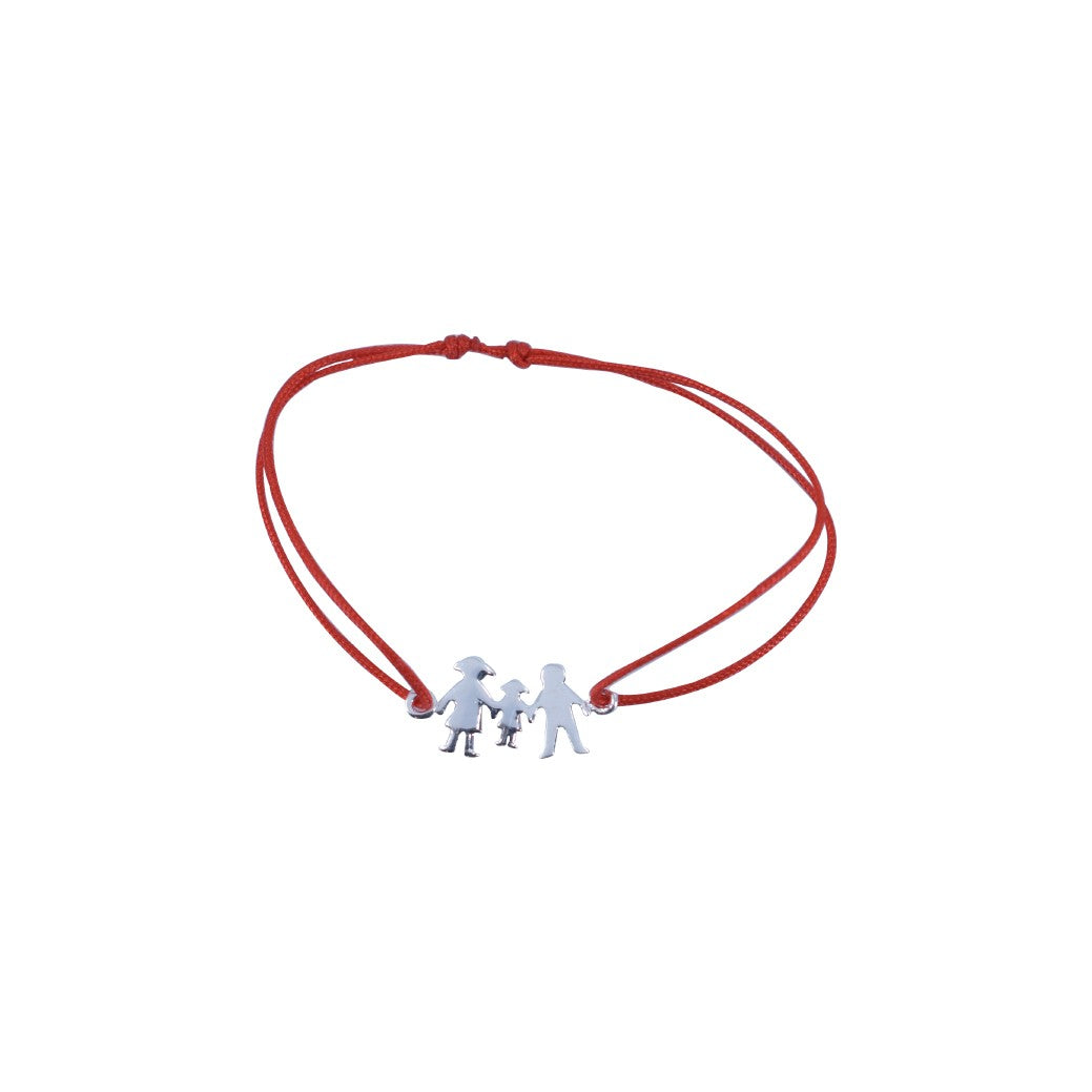 Bratara Snur Reglabil, Argint 925, Happy Family, Jolie Silver, 0.8 g, 2.2 cm x 1.2 cm - vivimall.ro