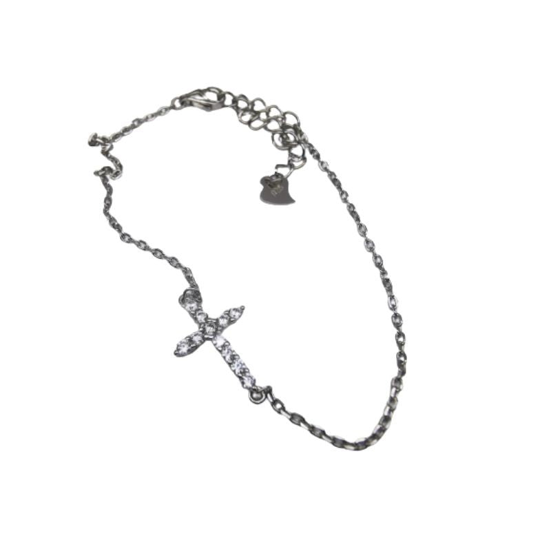 Bratara din Argint 925 Cruce Rodiata cu Zirconii - vivimall.ro