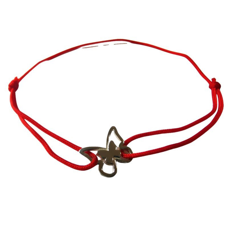 Bratara Snur Reglabil, Argint 925, Fluturas in Fluturas, Jolie Silver, 0.6 g, 1 cm x 1 cm - vivimall.ro