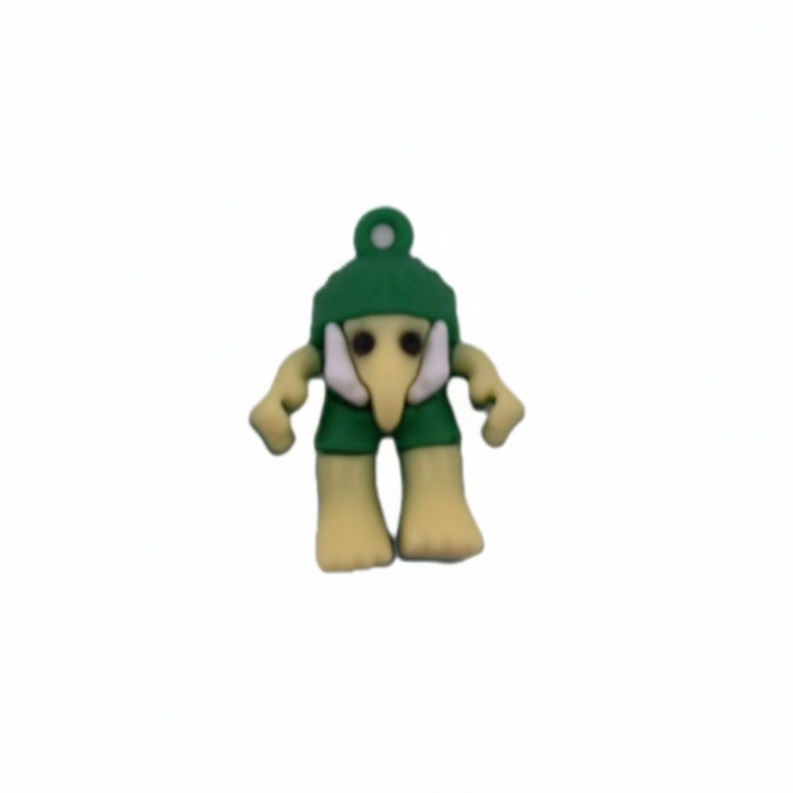 Breloc de Chei din Silicon, Flippy, Figurina Brainrot Brr Brr Patapim, 3,5 cm, Verde - vivimall.ro