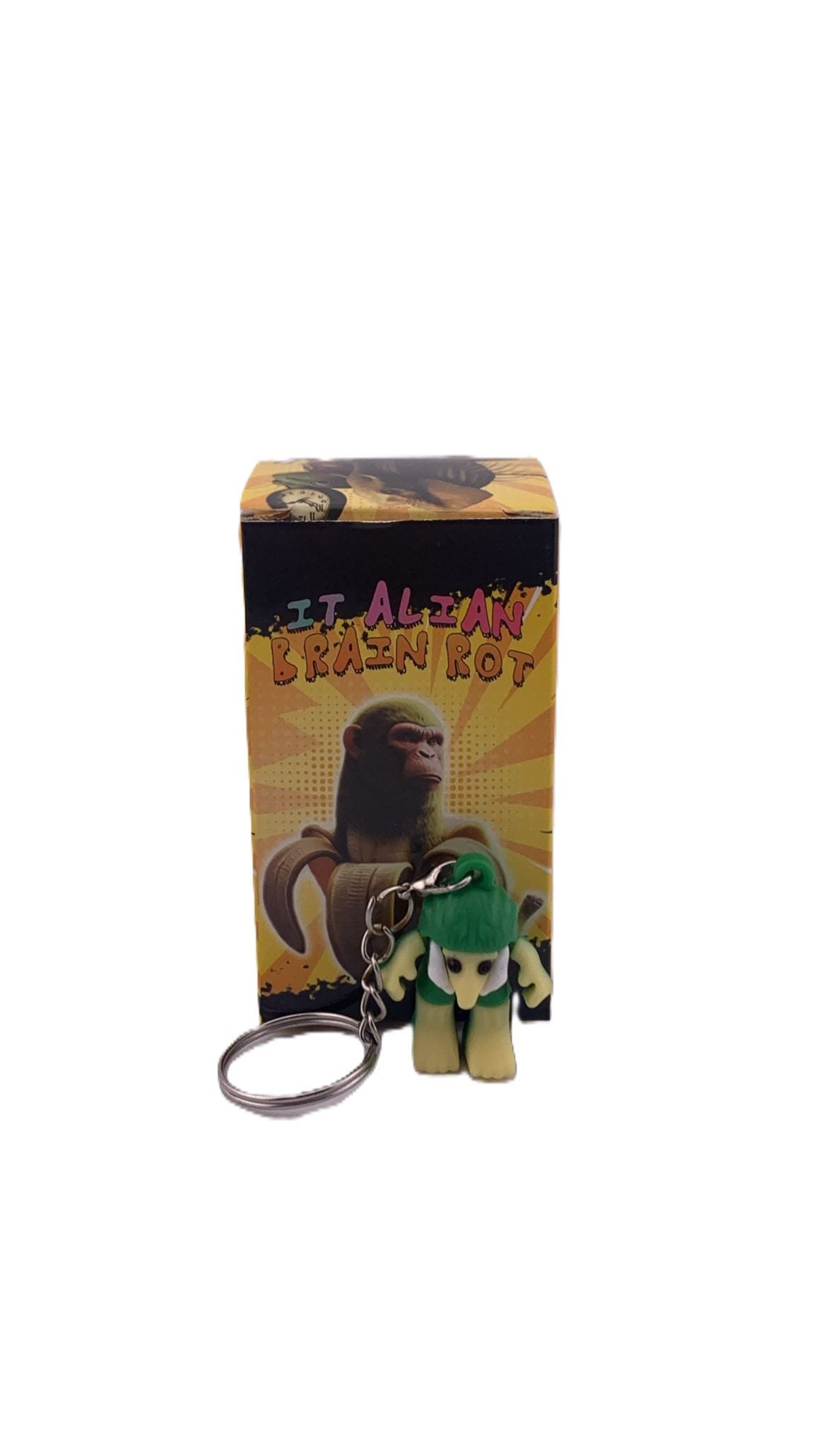 Breloc de Chei din Silicon, Flippy, Figurina Brainrot Brr Brr Patapim, 3,5 cm, Verde - vivimall.ro