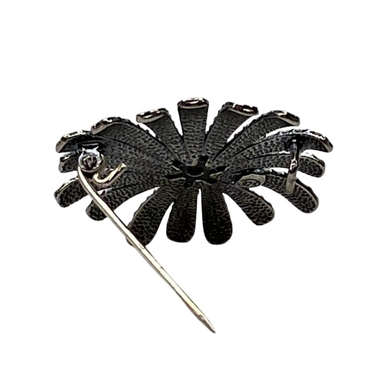 Brosa din Argint 925 Floare Filigran cu Piatra - vivimall.ro