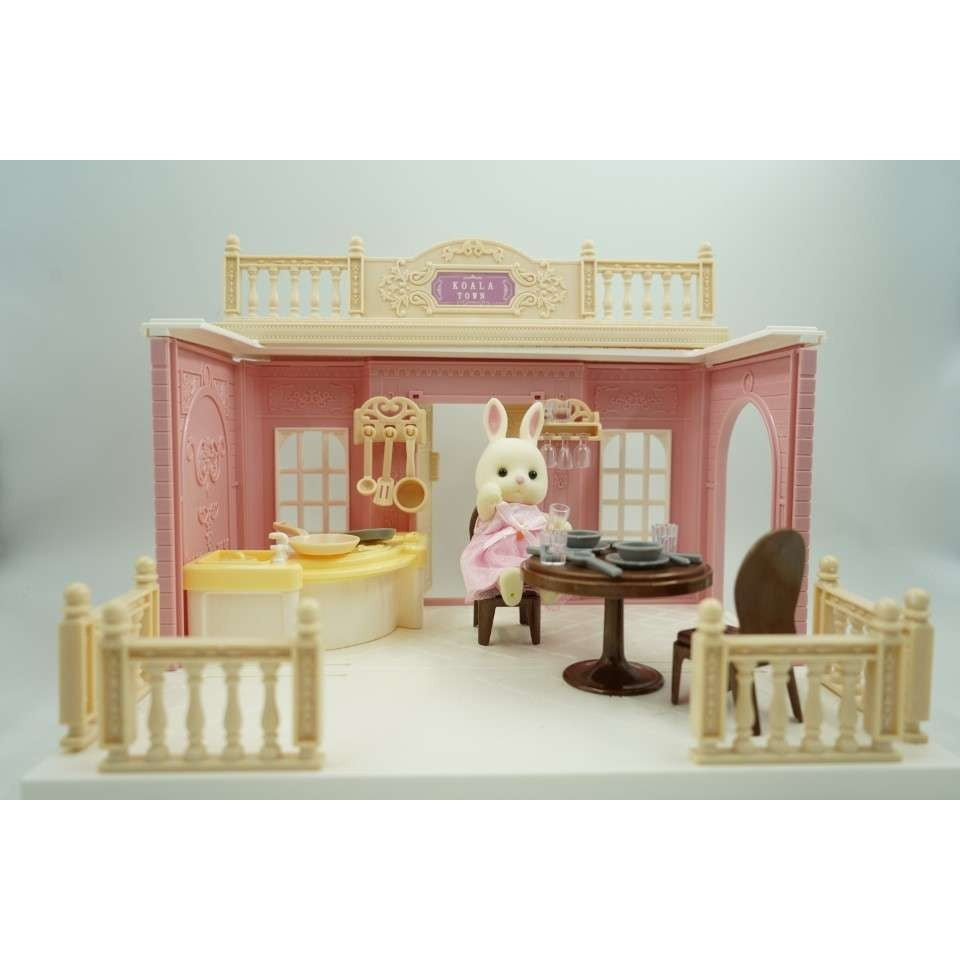 Bucatarie pentru papusi cu mobilier si figurina - vivimall.ro