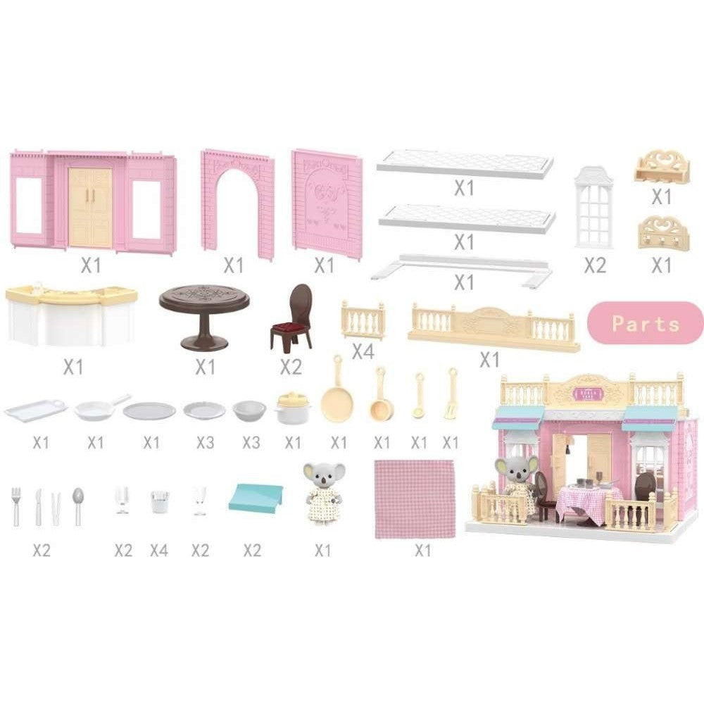 Bucatarie pentru papusi cu mobilier si figurina - vivimall.ro